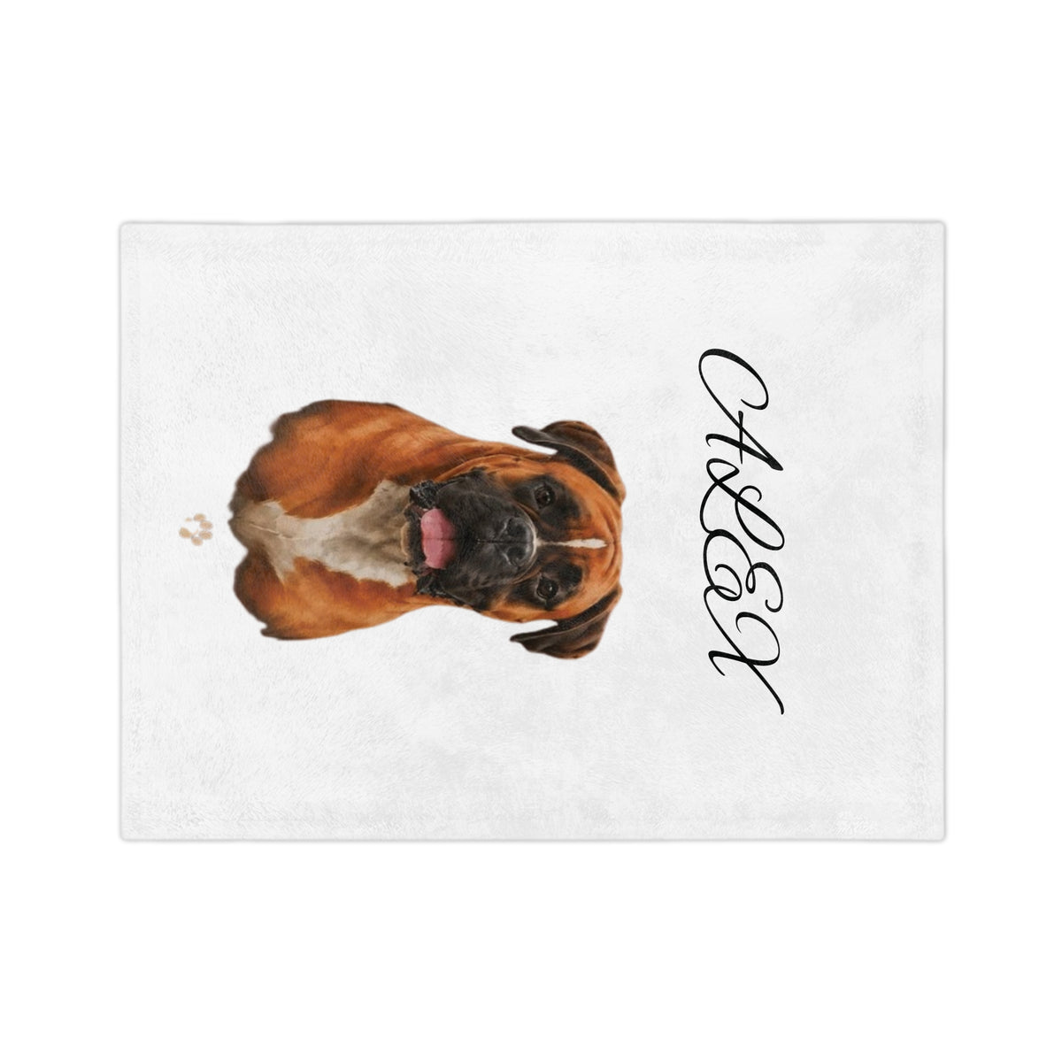 Personalized Boxer Pet Blanket Custom Name Blanket