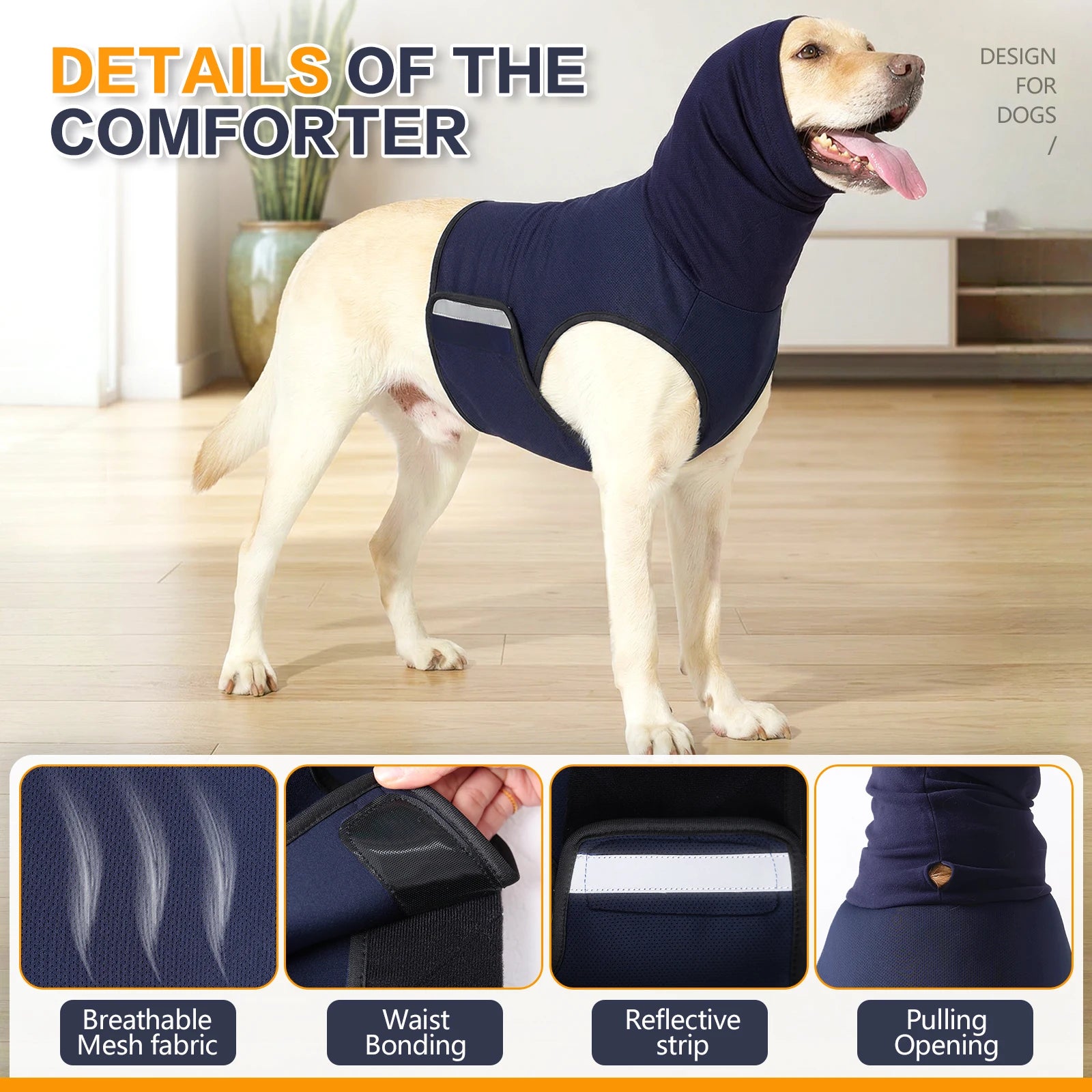 Dog Anxiety Vest,for thunder and separation anxiety
