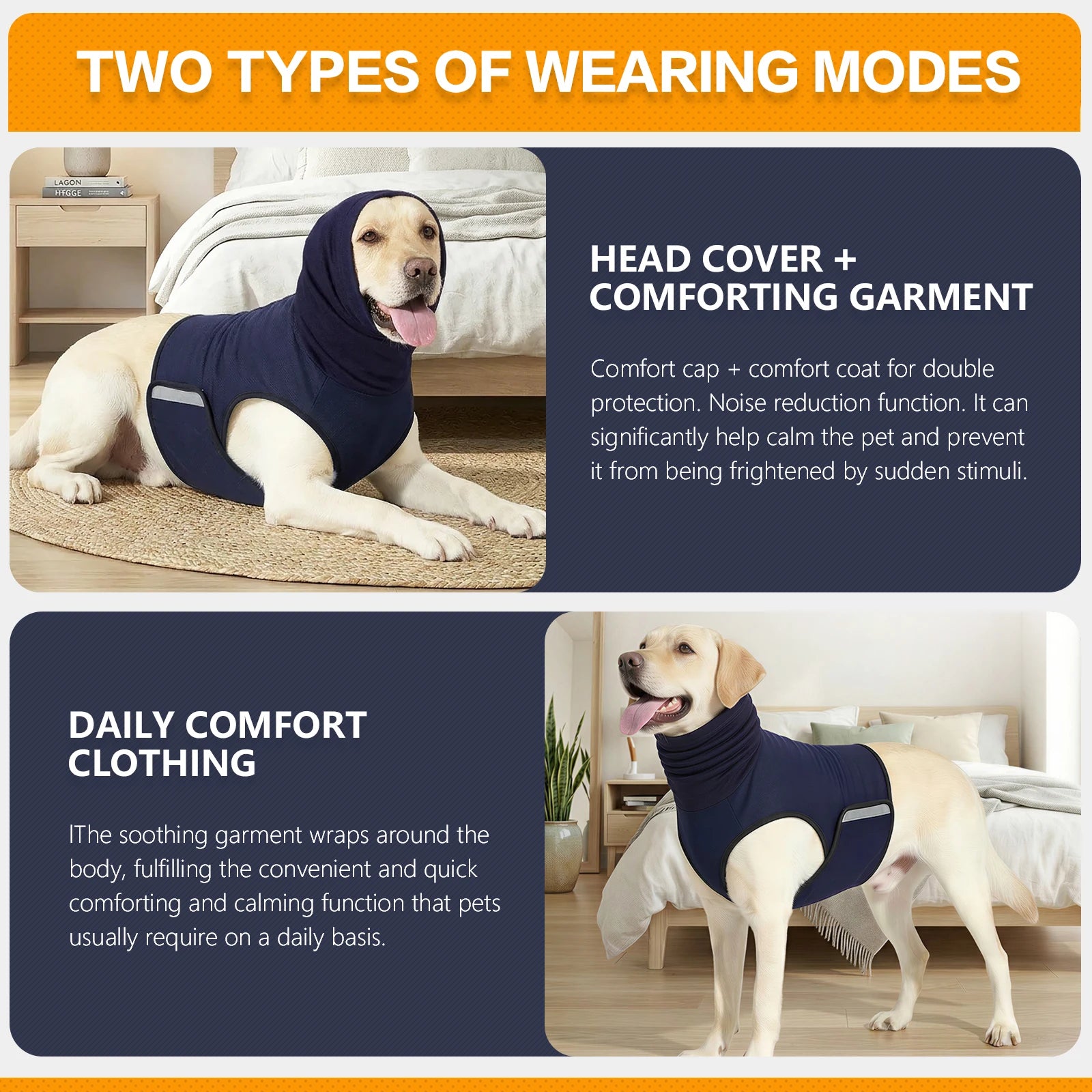 Dog Anxiety Vest,for thunder and separation anxiety